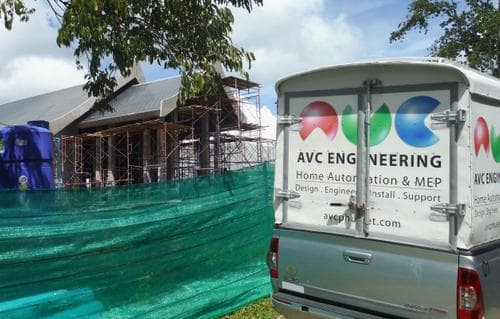 An AVC truck on site