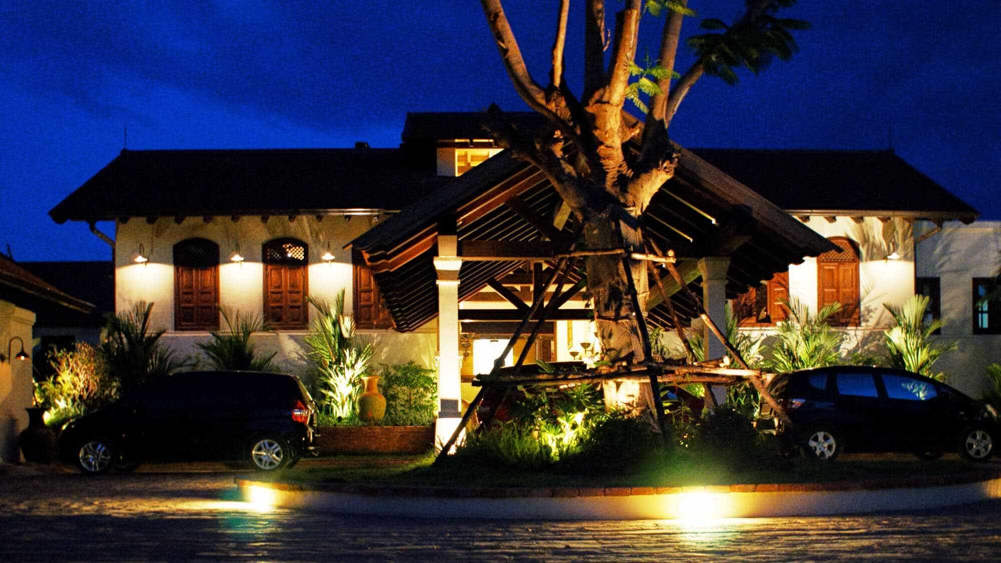 Phuket Villa, nightime lighting